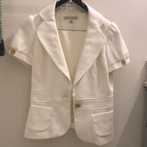 White short sleeve blazer. Banana Republic.